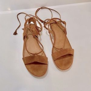 Frye Miranda Gladiator Suede and Cork Lace-up
Sandal Size 7.5